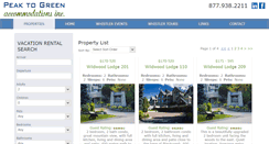 Desktop Screenshot of bookings.peaktogreen.com