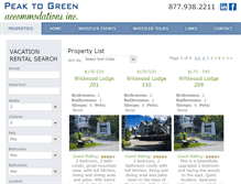 Tablet Screenshot of bookings.peaktogreen.com